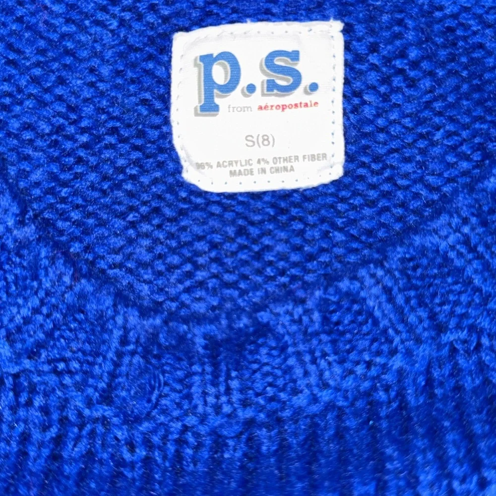 Aeropostale Kids Navy and Fuchsia Cropped Sweater - Picture 2 of 3